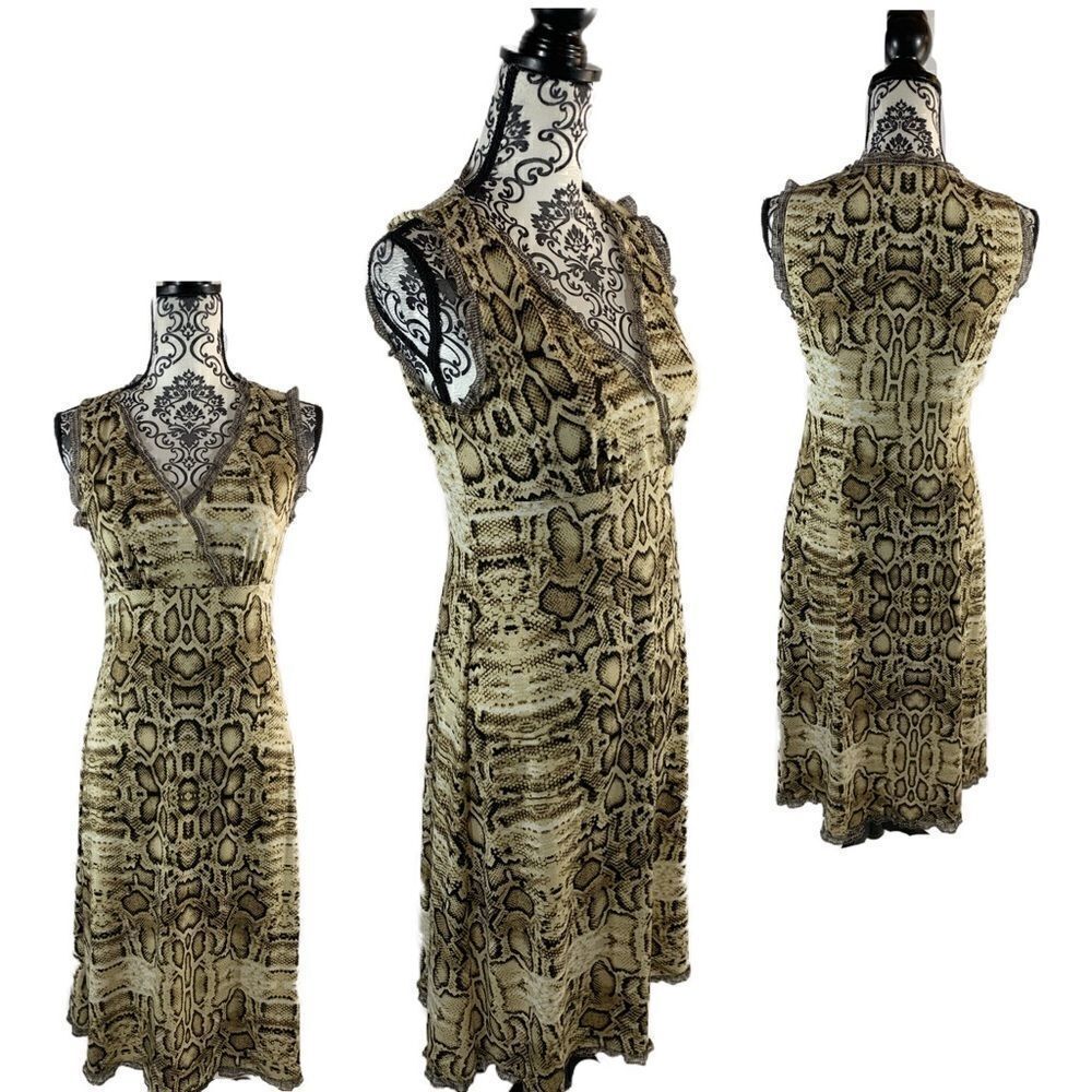 DUE’ PERDUE’ sleeveless snakeskin print dress - Picture 2 of 8